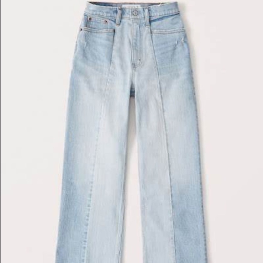 Abercrombie Ultra High Rise Cropped Wide Leg Jeans